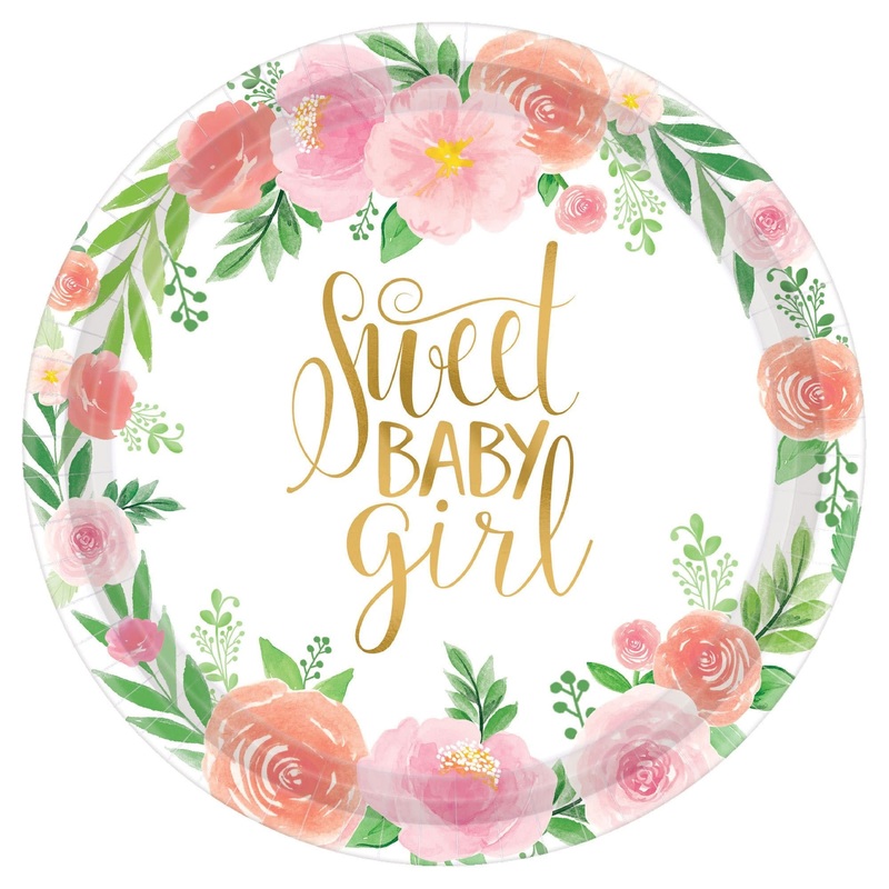 Assiettes 10.5Po (8) - Sweet Baby Girl