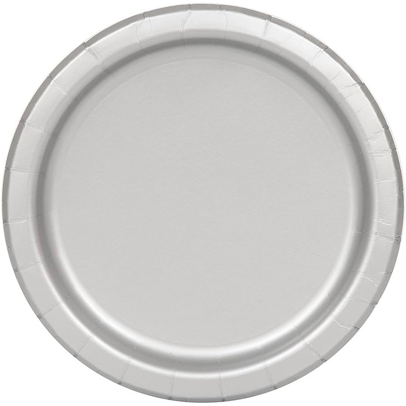 Assiettes En Carton 9" (16) - Argent
