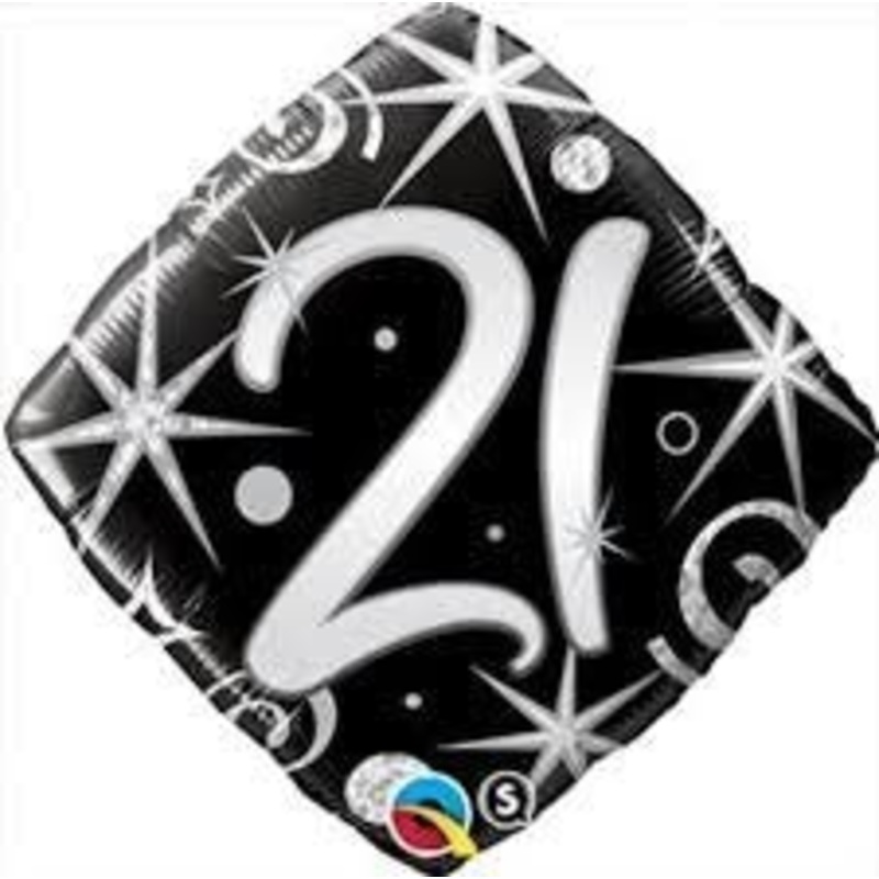 Ballon Mylar 18Po - 21 Ans Forme De Losange