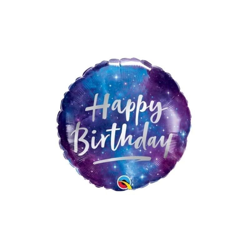 Ballon Mylar 18Po - Happy Birthday Galaxy
