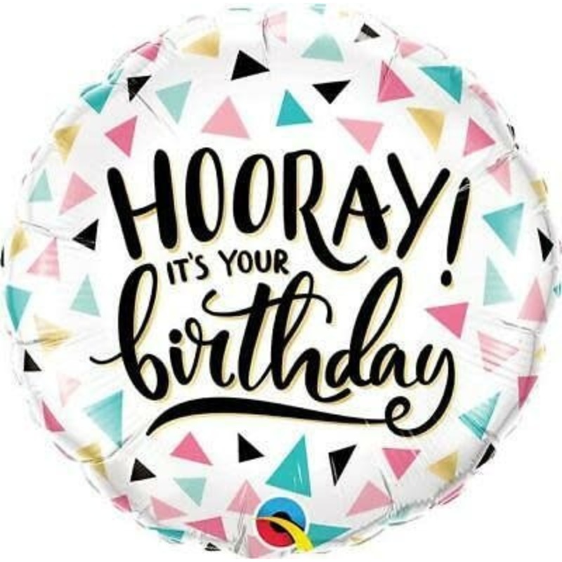 Ballon Mylar 18Po - Hooray It'S Your Birthday