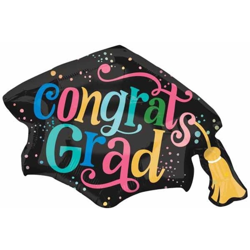 Ballon Mylar Supershape - Graduation (Pastel)