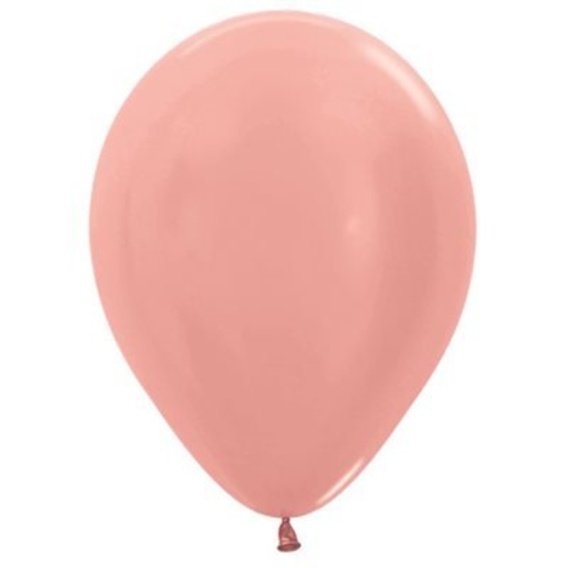 Sac De 50 Ballons 11Po - Or Rose Mtallis