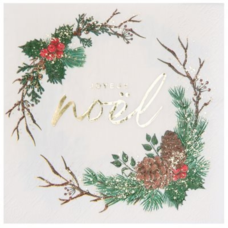 Serviettes de table chic (10) - Joyeux Nol