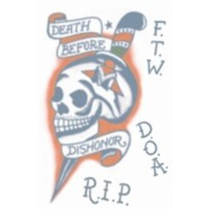 Vintage Temp - D.B.D Skull 1950