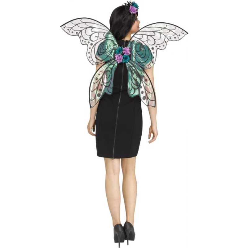 Ailes Adulte Ferique tincelante Fantasy - Noir et mauve