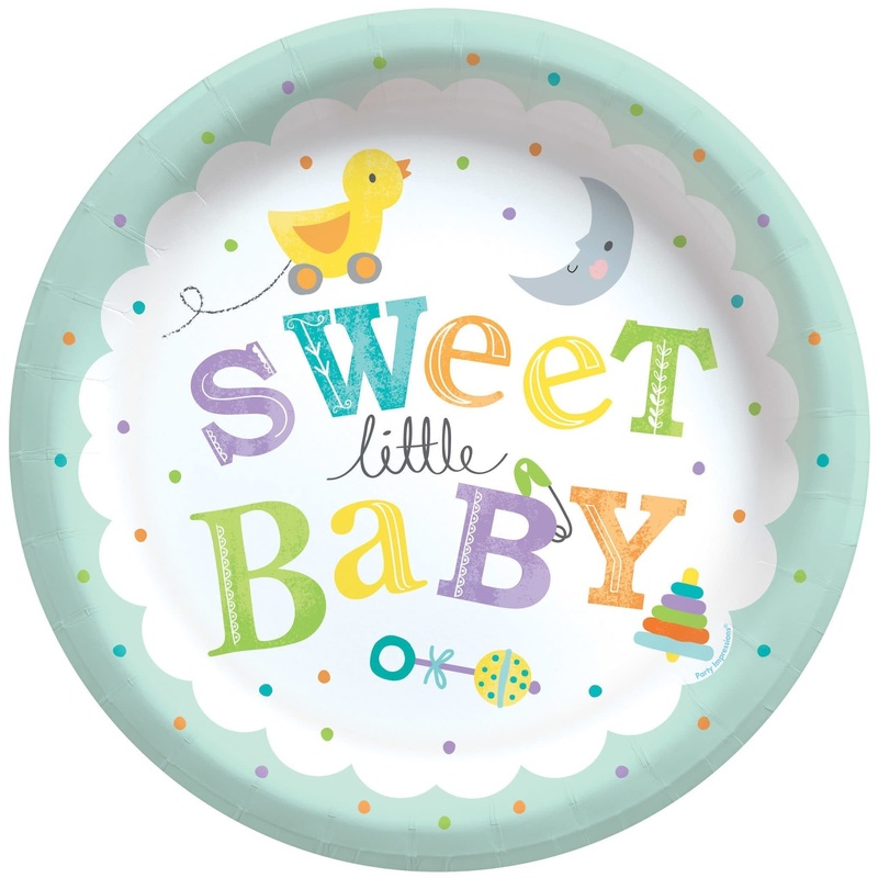 Assiettes 8.5Po (8) - "Sweet Little Baby"
