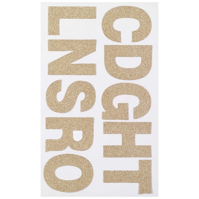 Autocollants Brillant - Lettres & Nombres Rose Gold