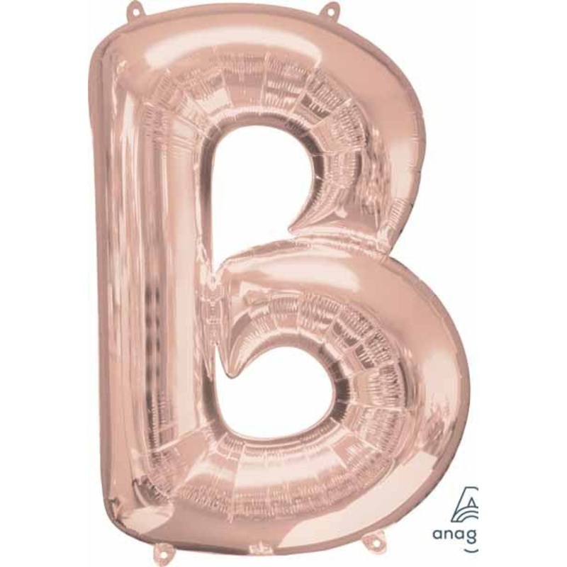 Ballon Mylar Supershape Lettre - B Rosegold