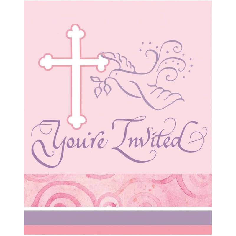 Carte d'Invitation (8) - Colombe Rose