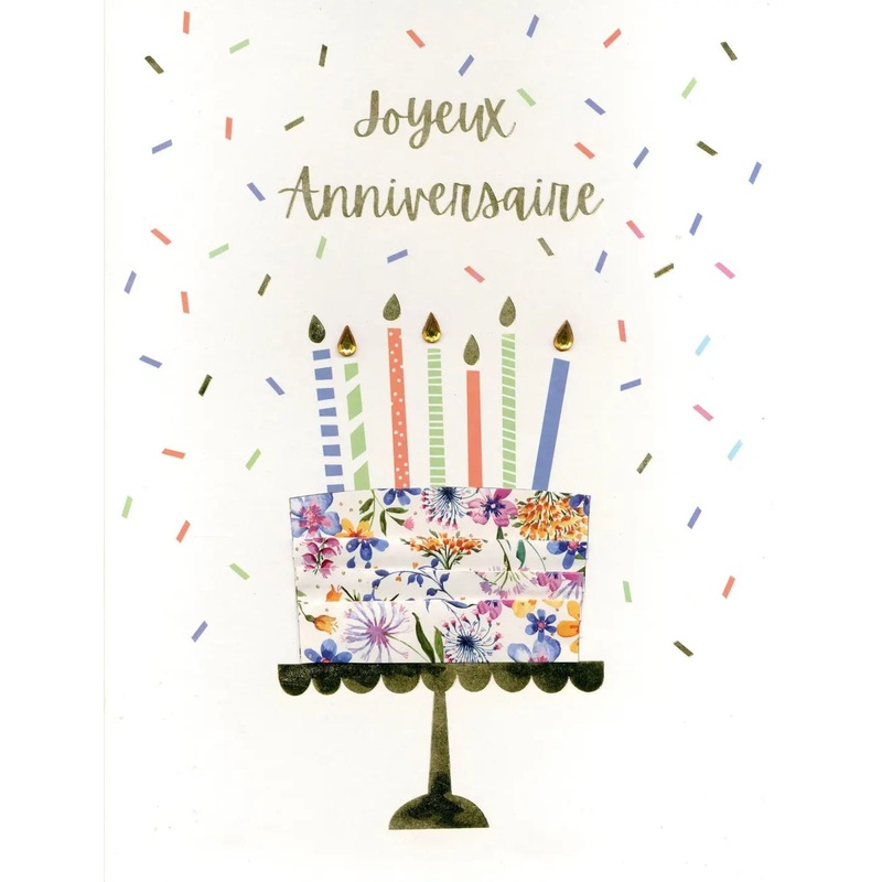 Carte de Fte - Joyeux Anniversaire - Gteau