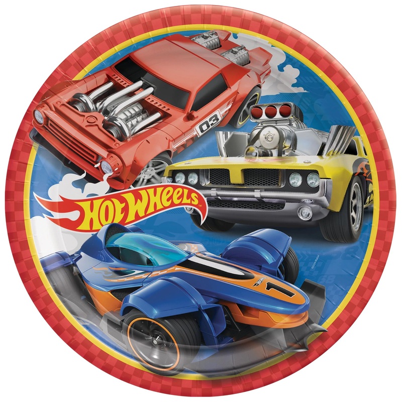 Assiettes 9po (8) - Hot Wheels