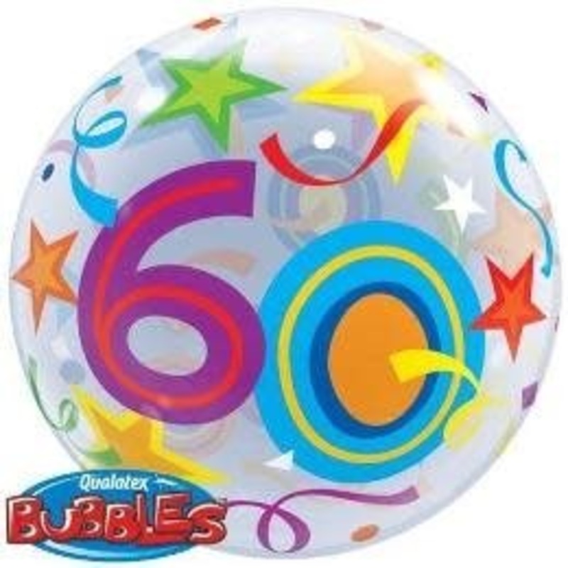 Ballon Bubbles 60Ans Color