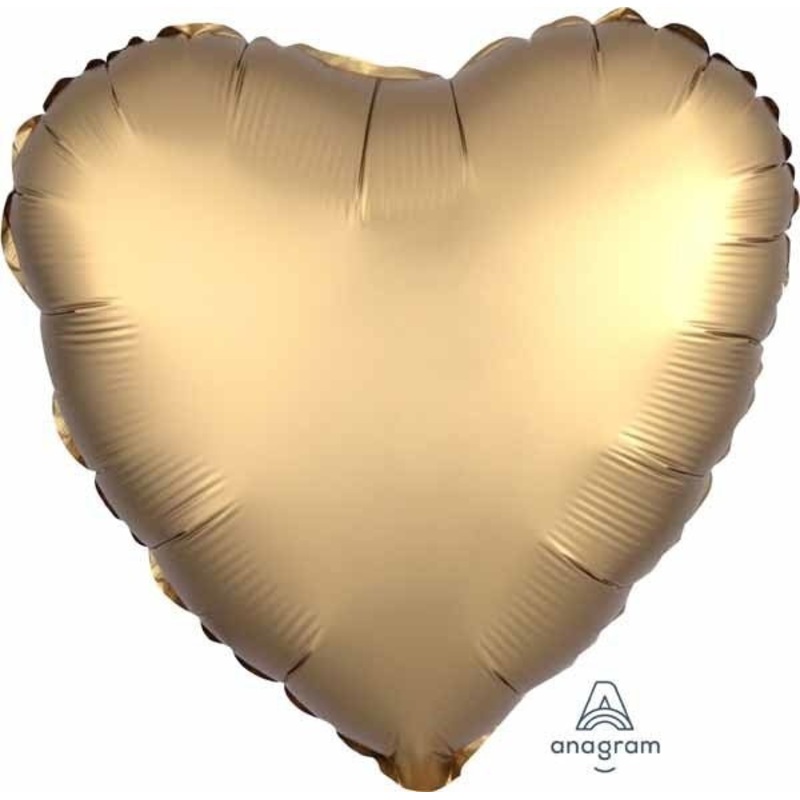 Ballon Mylar 18Po - Coeur Satin - Or