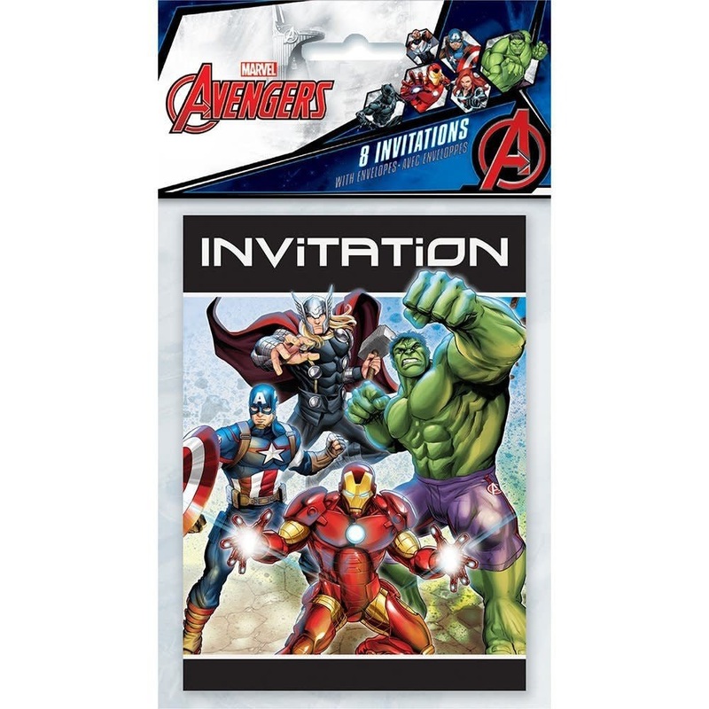 Cartes D'Invitation (8) - Avengers De Marvel