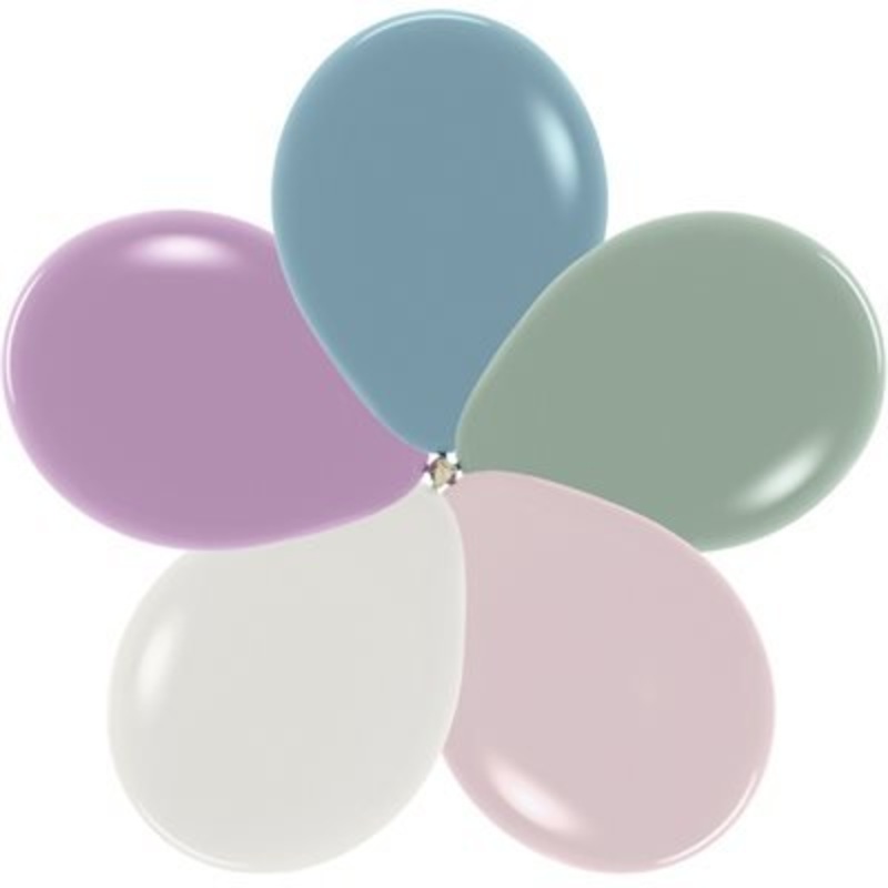 Sac De 50 Ballons 5Po - Couleurs Assorties Crpuscule Pastel