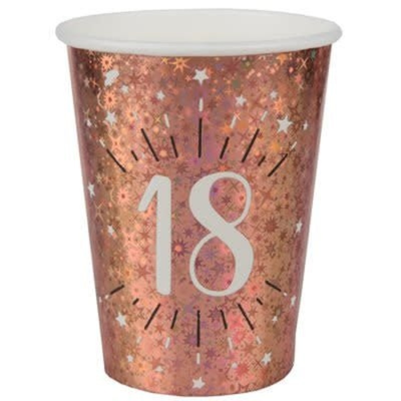 Verres 9 0z - tincelant Rose Gold 18 Ans  (10)
