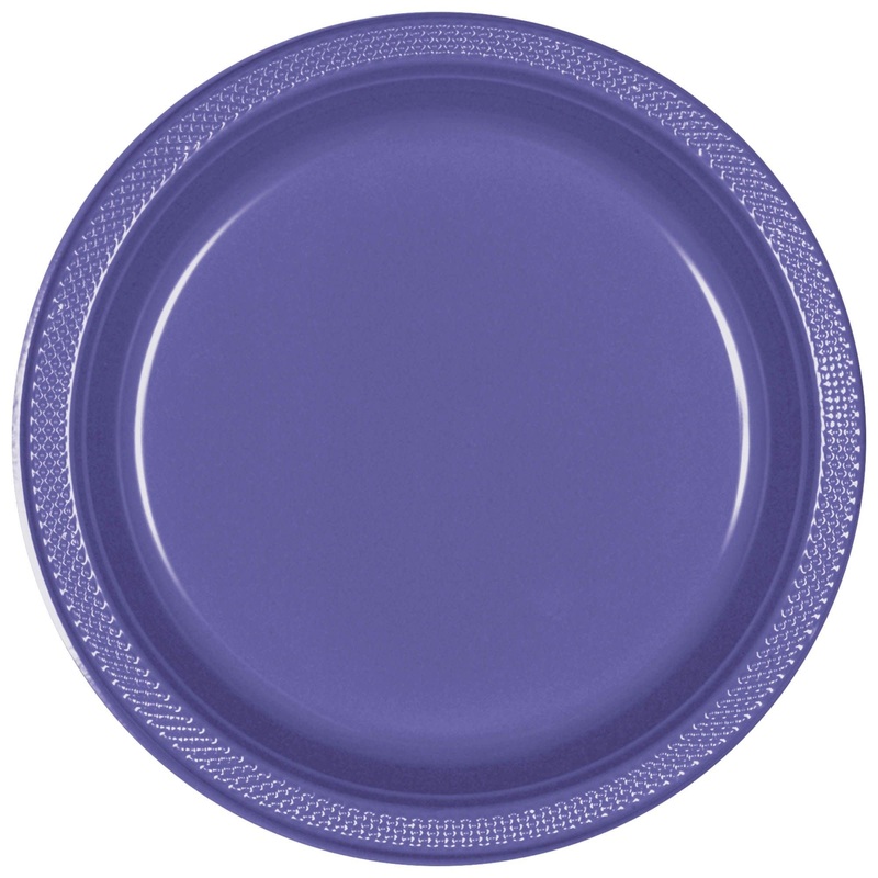 Assiettes De Plastique 7Po (20)  -  Nouveau Mauve