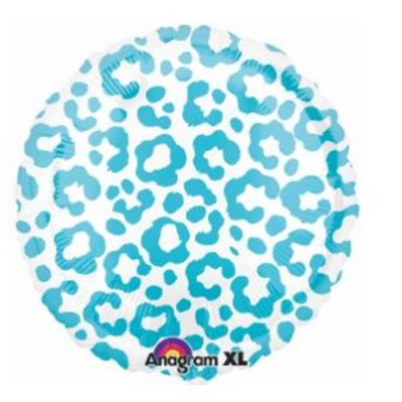 Ballon Mylar 18Po - Leopard Bleu