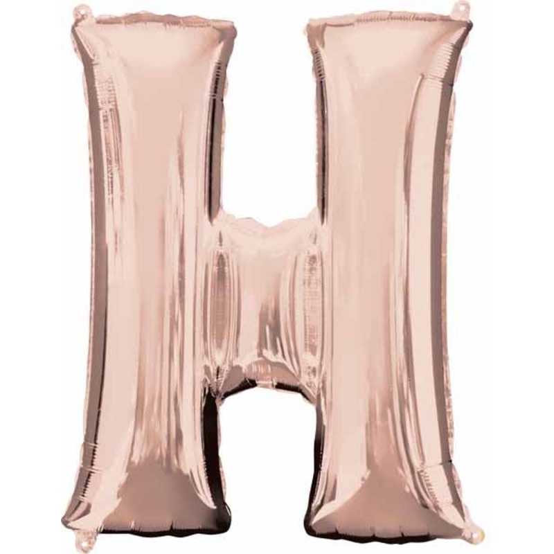 Ballon Mylar  L'Air 16'' Lettre H - Rosegold