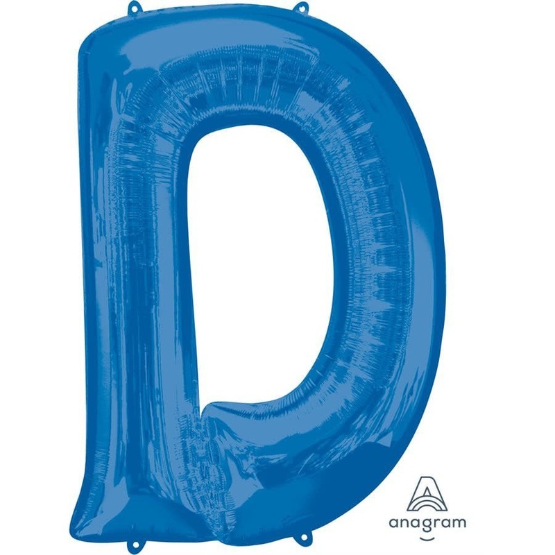 Ballon Mylar Supershape - Lettre D Bleu