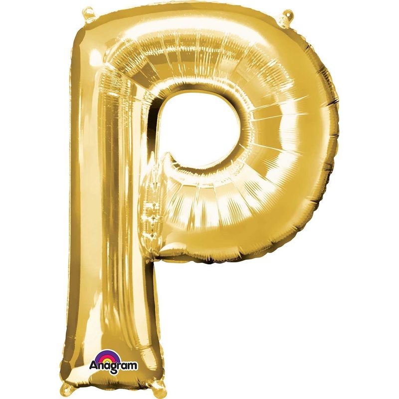 Ballon Mylar Supershape - Lettre P - Or
