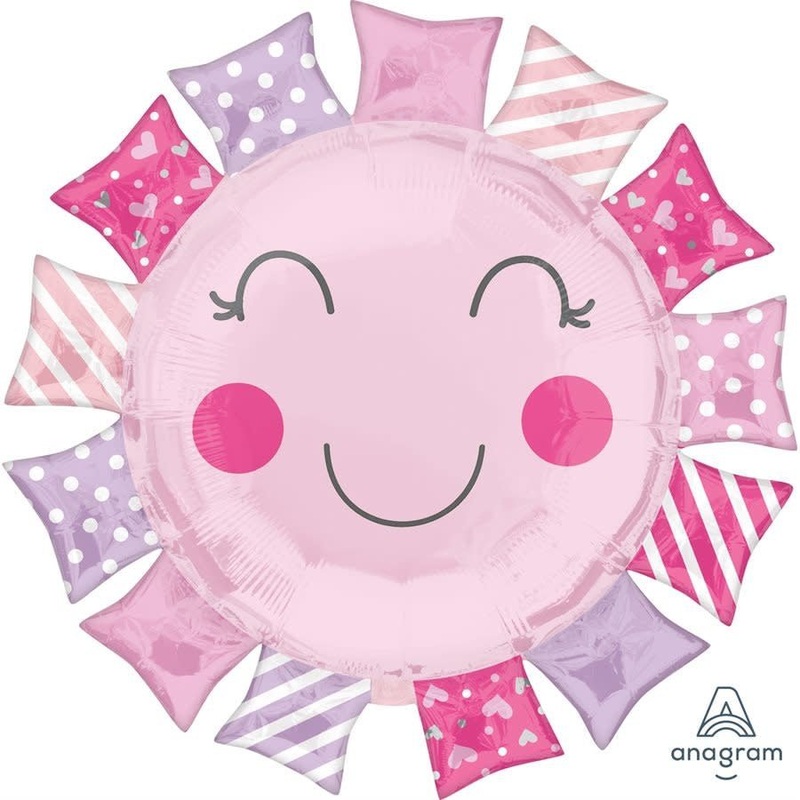 Ballon Mylar Supershape - Soleil Rose