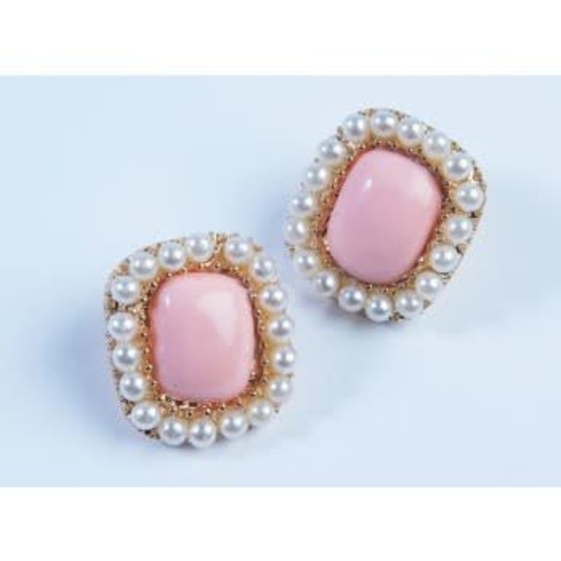 Boucles D'Oreilles Roses - Anne 50