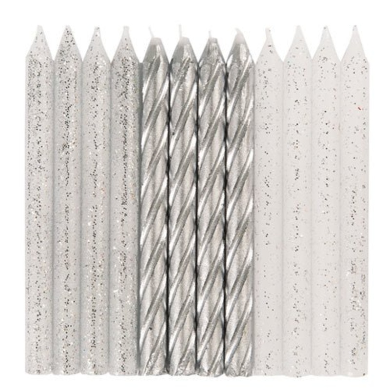 Chandelles Brillantes Argent (24)
