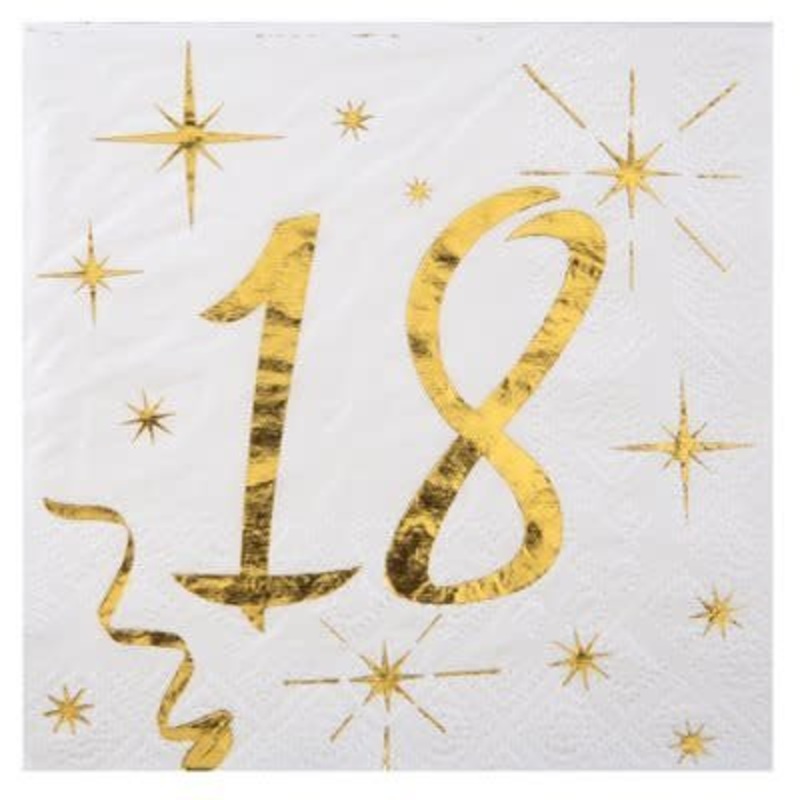 Serviettes Cocktail Or 18 Ans (20)