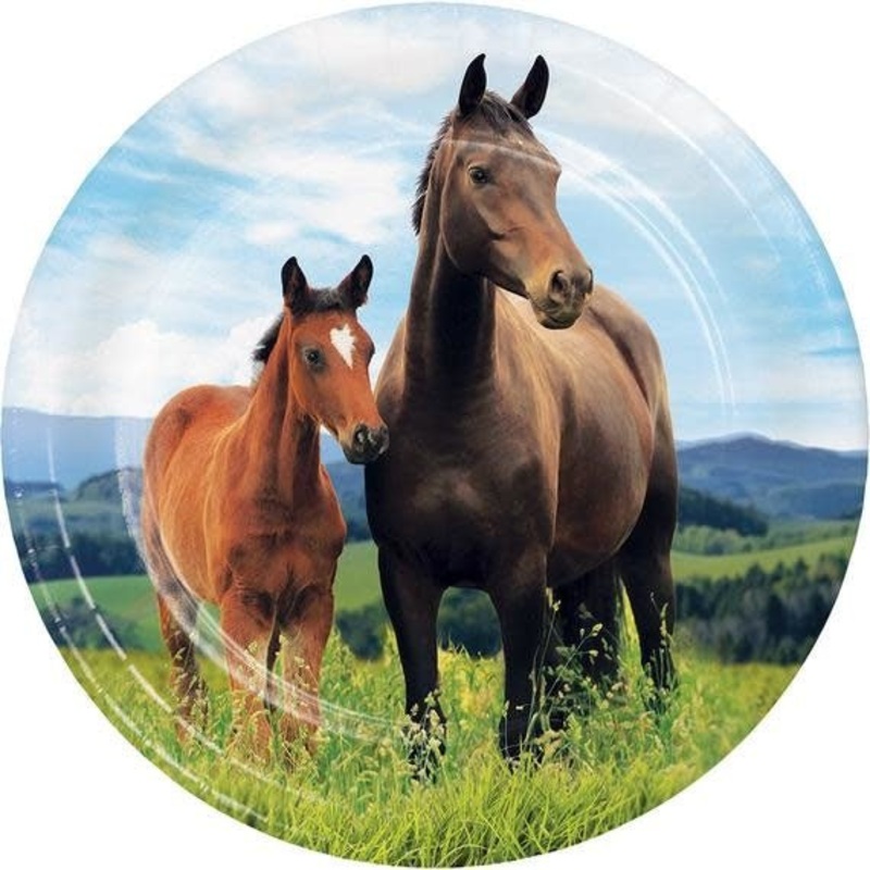 Assiettes 7Po (8) - Cheval & Poney