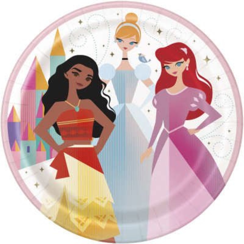 Assiettes En Carton 9Po (8) - Princesses Disney