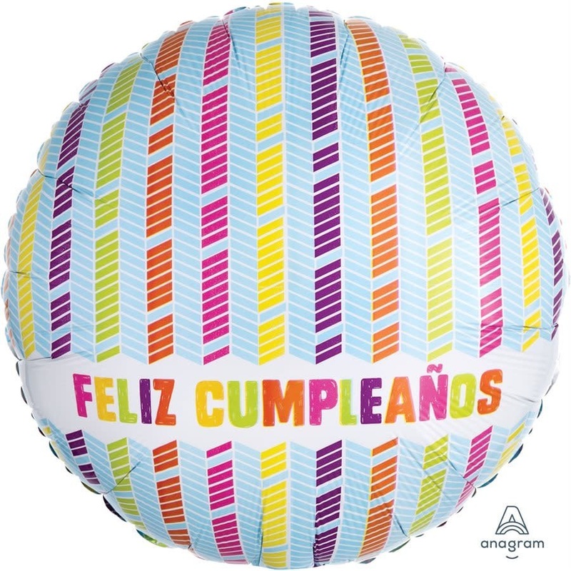 Ballon Mylar 18Po - Feliz Cumpleanos Color