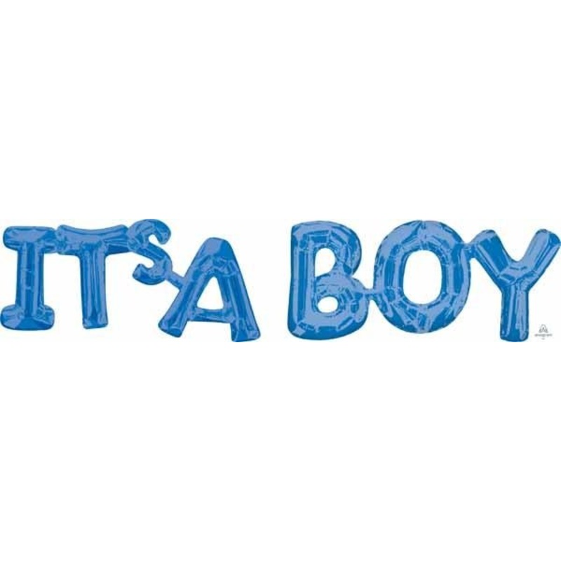Ballon Mylar Lettre Scrypt  L'Air - It'S A Boy (Bleu)