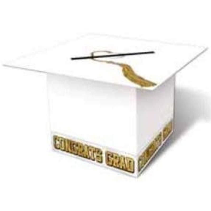 Boite A Cartes Graduation - Blanche
