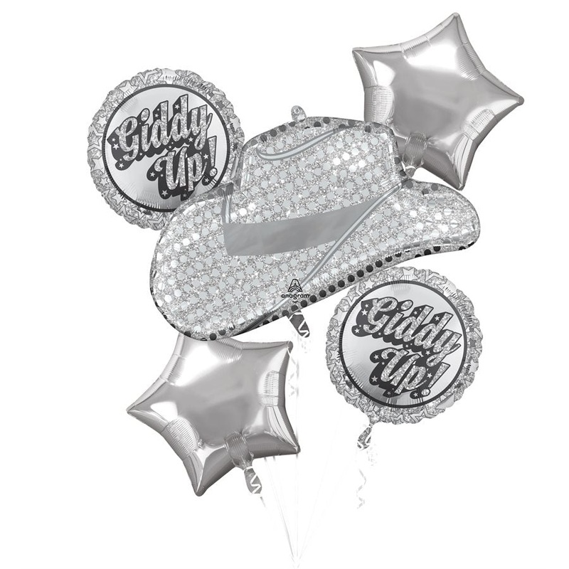 Bouquet De 5 Ballons Mylar - Disco Western