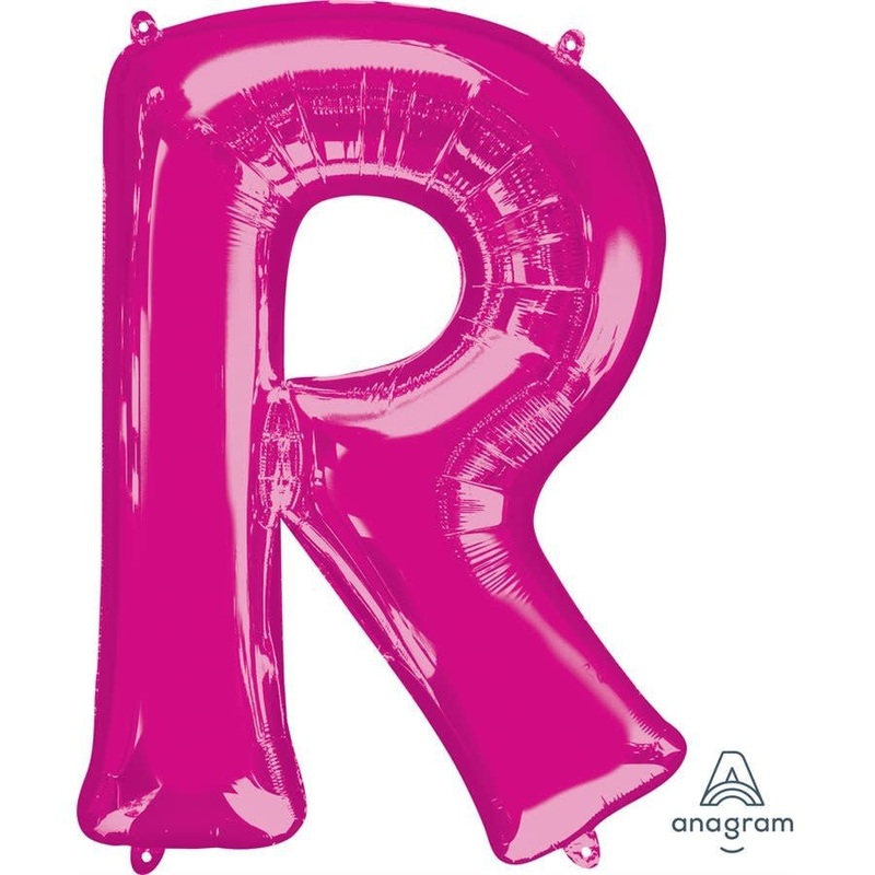 Ballon Mylar Supershape - Lettre R Magenta