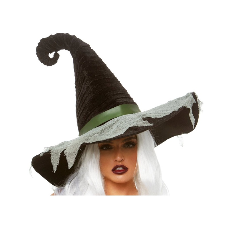 Chapeau De Sorcire En Velour Noir