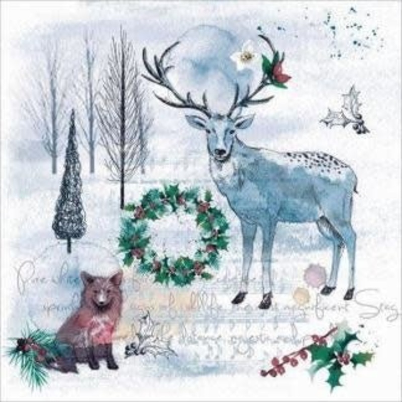 Serviette De Table - Renard Et Cerf