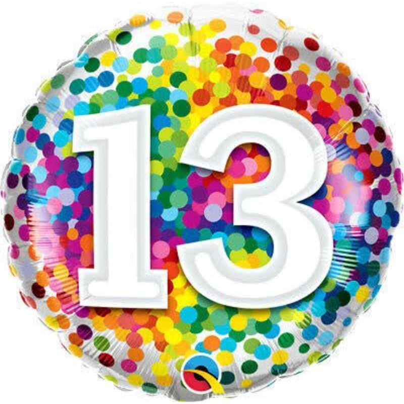 Ballon Mylar 18Po - 13 Confetti