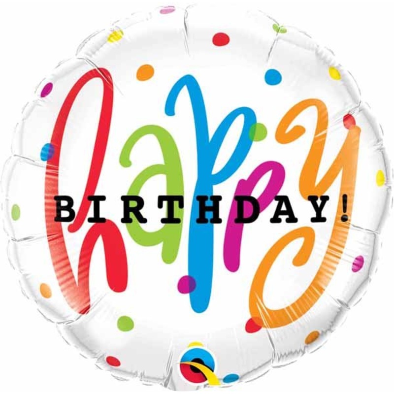 Ballon Mylar 18Po - Happy Birthday