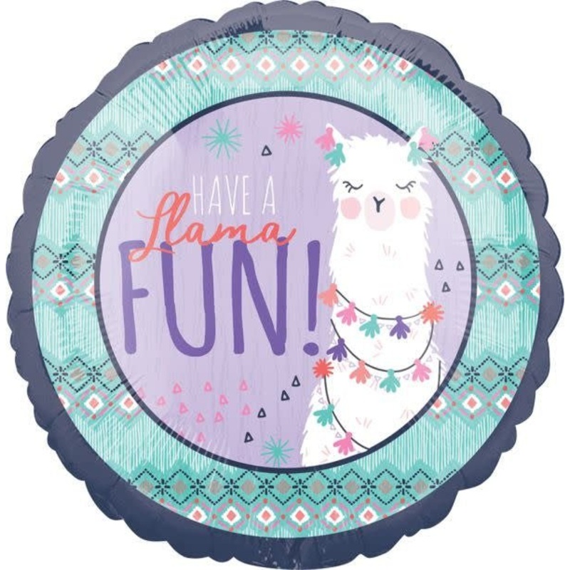 Ballon Mylar 18Po - Have A Llama Fun