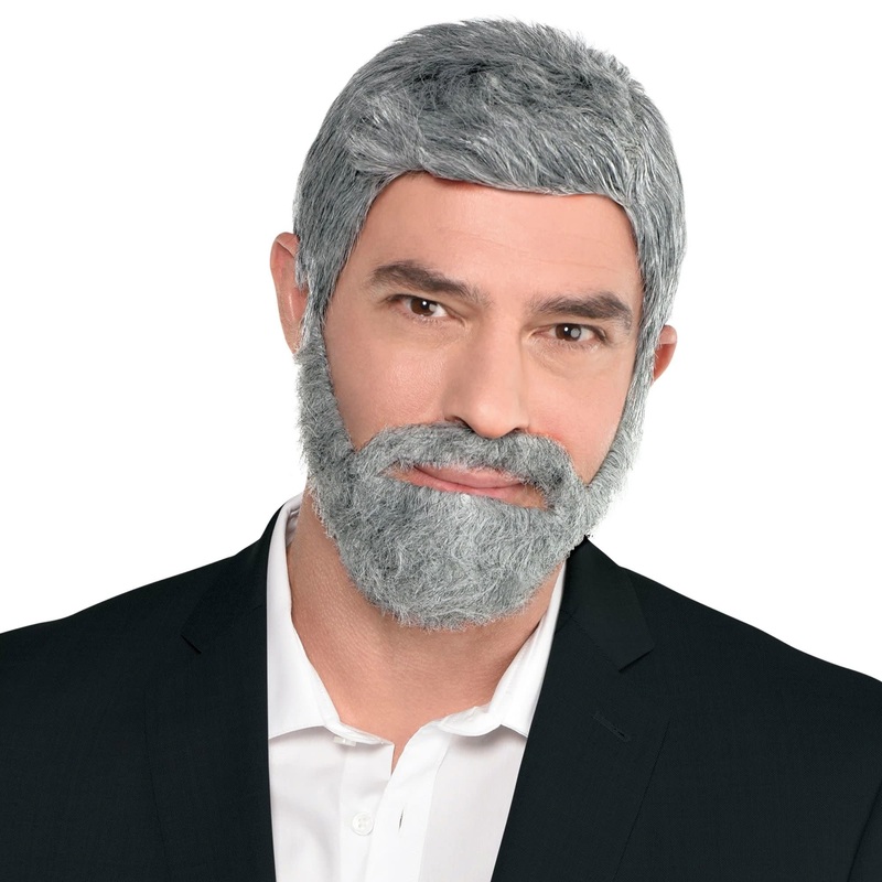 Barbe Et Moustache Courte - Grise