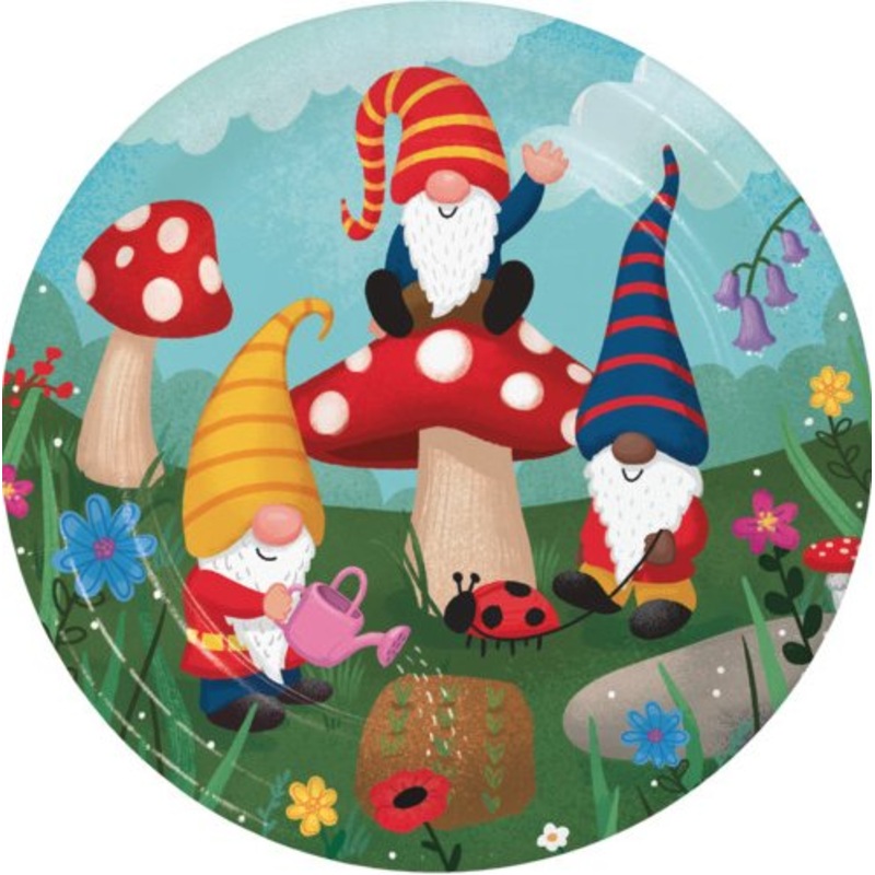 Assiettes 9Po (8) - Gnome