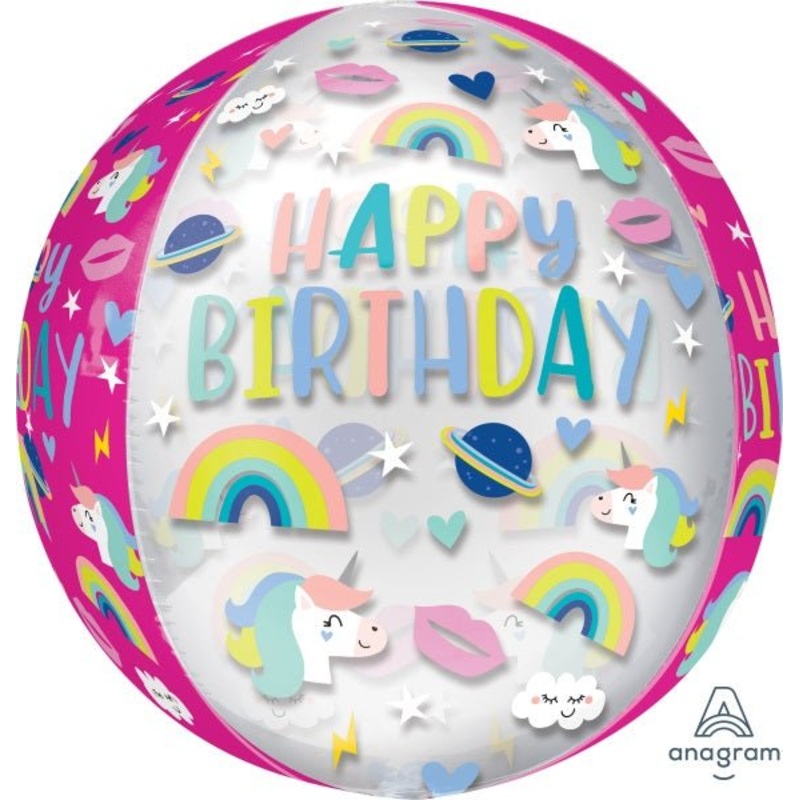 Ballon Mylar Orbz - Licornes