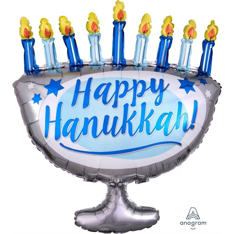Ballon Mylar Supershape - Happy Hanukkah !