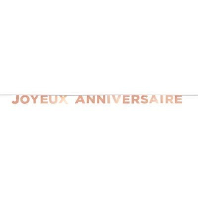 Bannire Joyeux Anniversaire Rose Gold