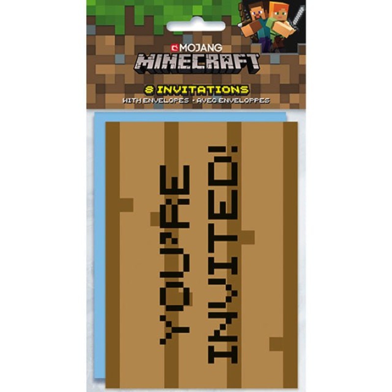 Carte d'Invitation (8) - Pixel Minecraft