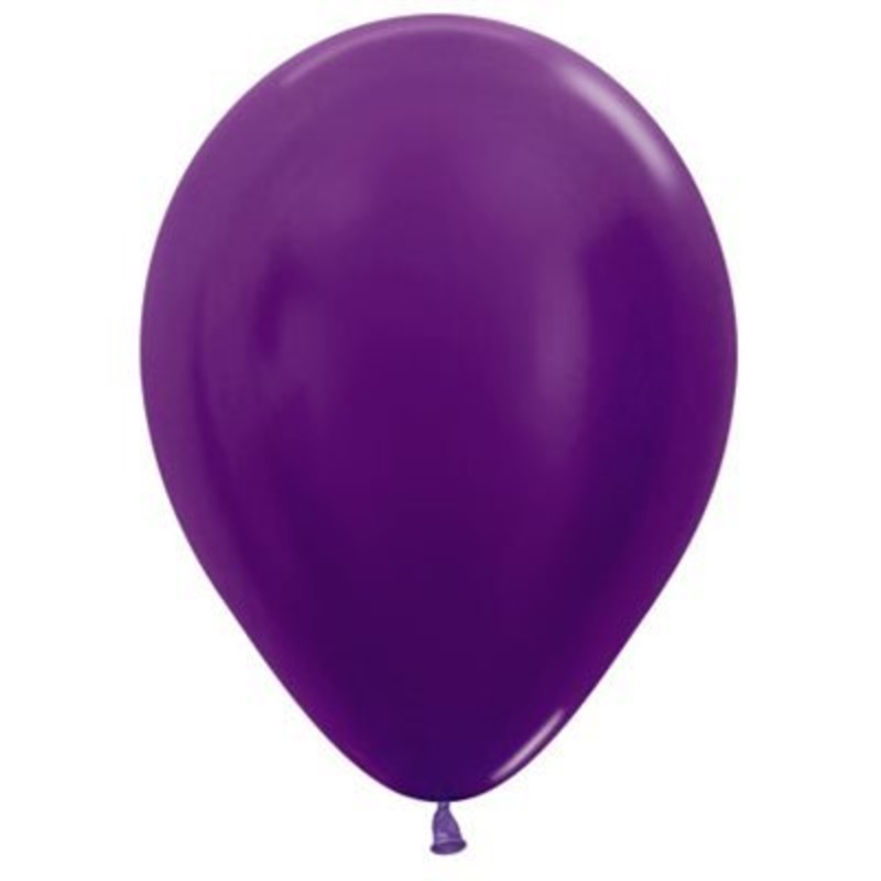 Sac De 50 Ballons 5Po - Violet Mtallis