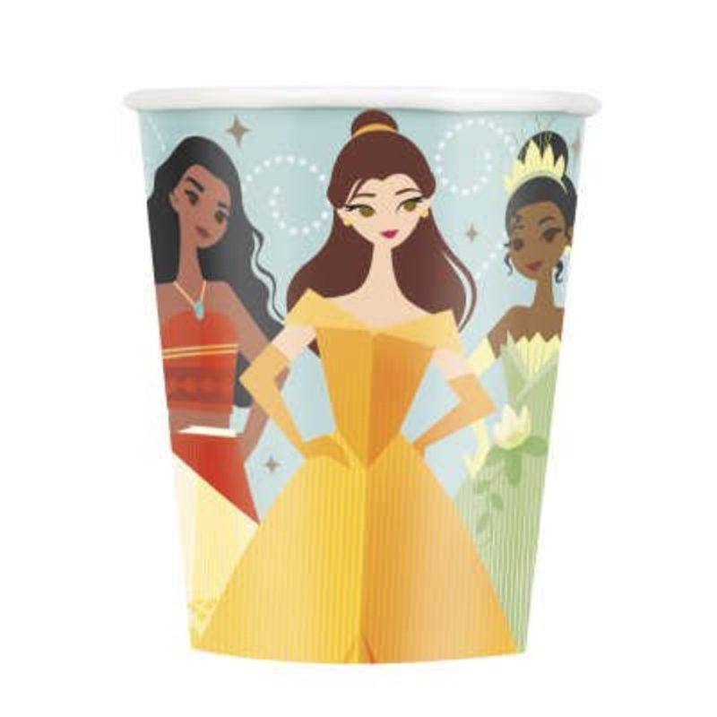 Verre en Carton 9Oz (8) - Princesses De Disney